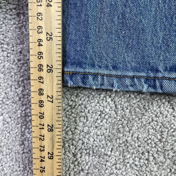 Levi’s 501 Jeans Women’s 24X26 Blue Skinny Mid-Rise Medium Wash Button Fly - Picture 12 of 14